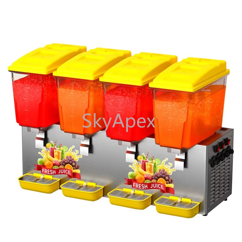 Cold Drink Dispenser - Kommerzieller 4-Zylinder-Rührbehälter-Getränkespender für Heiß- und Kaltgetränke