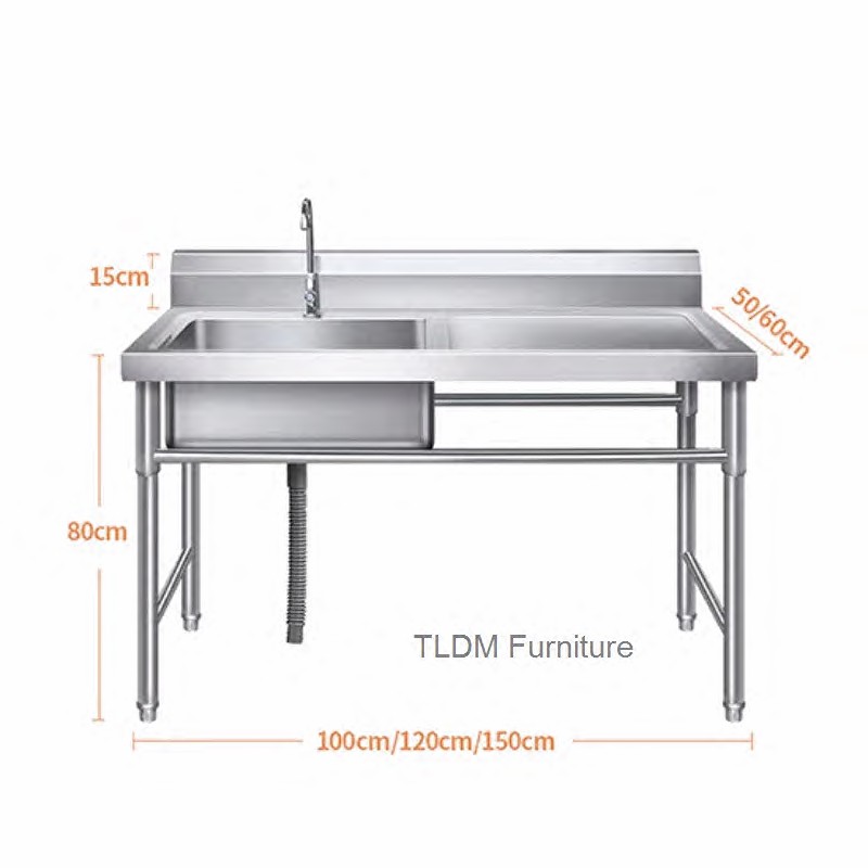 Commercial Kitchen Double Sink - Küchenspülen für den Außenbereich, kommerzielles Geschirrspülbecken