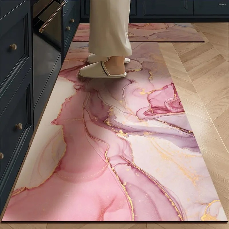 Commercial Kitchen Non Slip Flooring - Küchenteppich, rutschfest, wasserdicht, Leder, Bodenmatte, Marmorimitat,