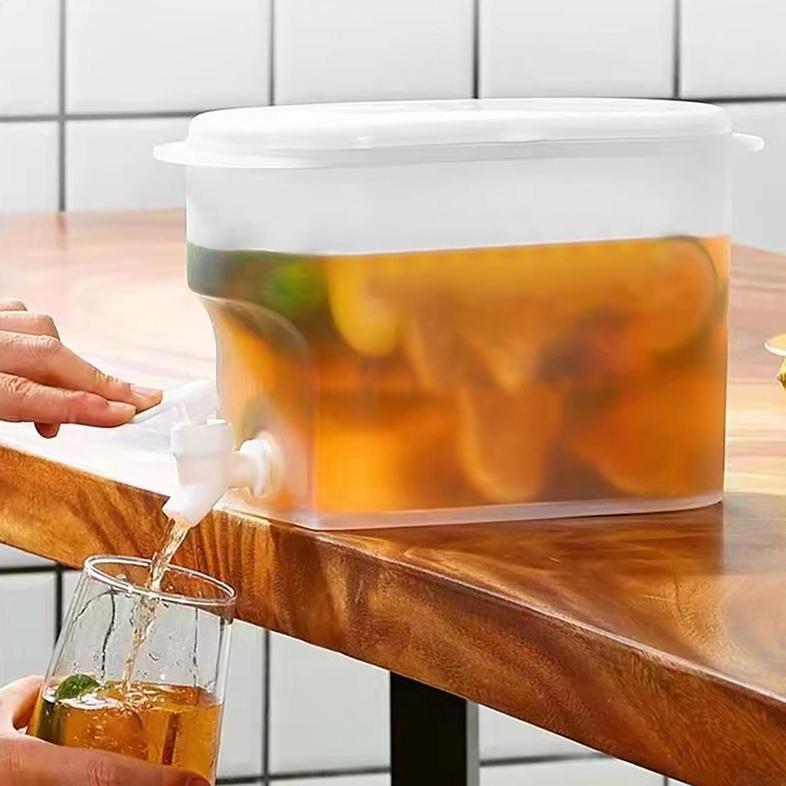 Cold Drink Dispenser - Kaltwasserkanne mit Zapfhahn 3,5L – Eisbehälter,