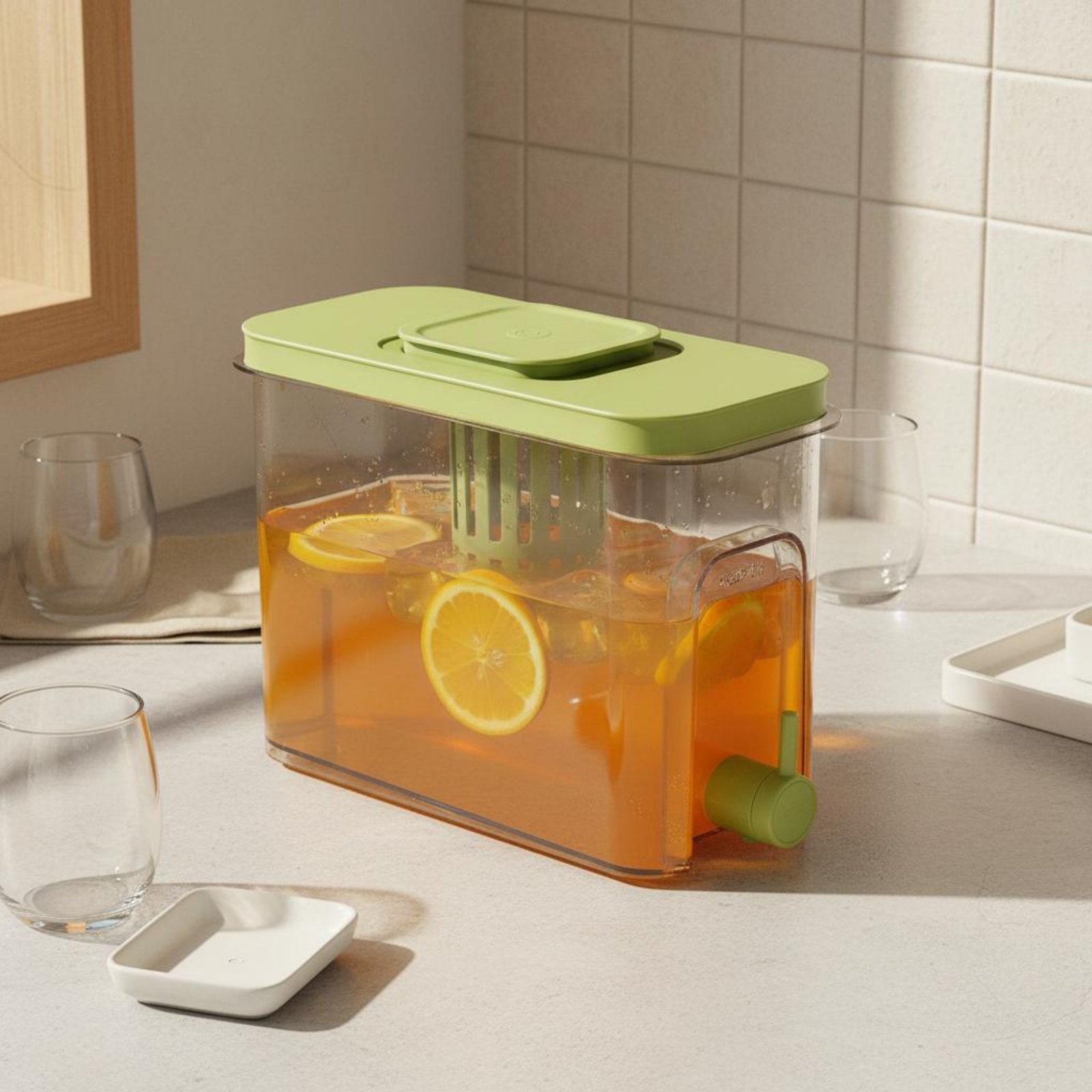 Cold Drink Dispenser - Getränkespender mit Zapfhahn, Einfach zu Entleeren,