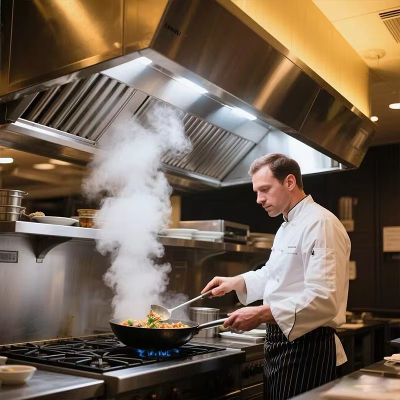 Commercial Kitchen Vent Cleaning - Leicht zu Reinigende Gewerbliche Edelstahl-ISO-Dunstabzugshaube für