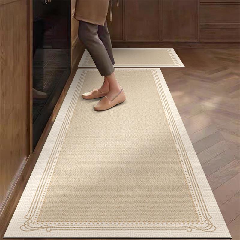 Commercial Kitchen Vinyl - Küchenteppich, PVC, wasserdicht, Lederteppich, beige, lange