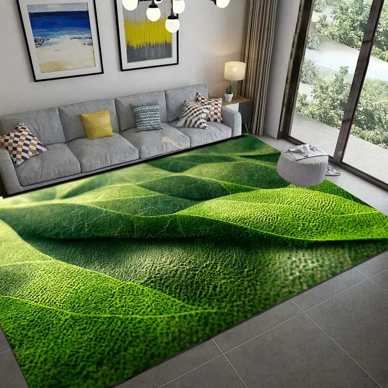 Commercial Kitchen Non Slip Flooring - Sommer grüne Palmblätter Teppiche Gras Teppich