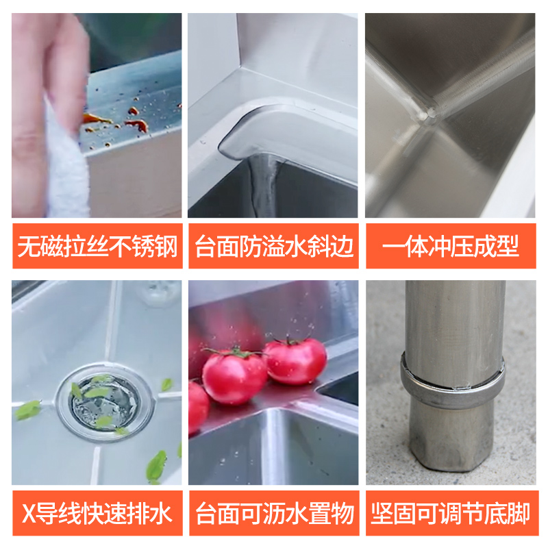Gewerbliches Edelstahl-Spülbec – Commercial Kitchen Double Sink Bewertung und Preis