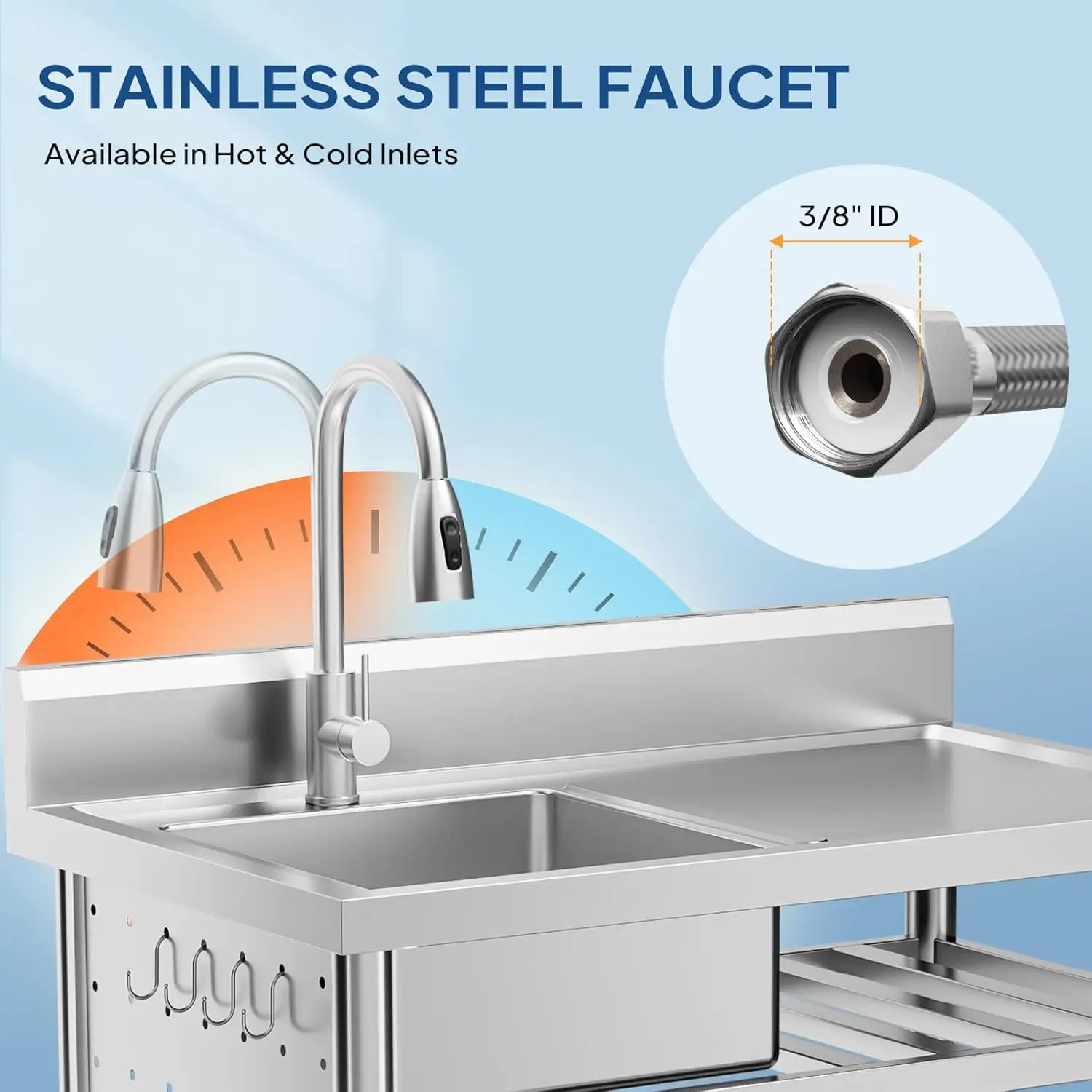 Edelstahl-Allzweckschüssel, Fr – Commercial Kitchen Double Sink Bewertung und Preis