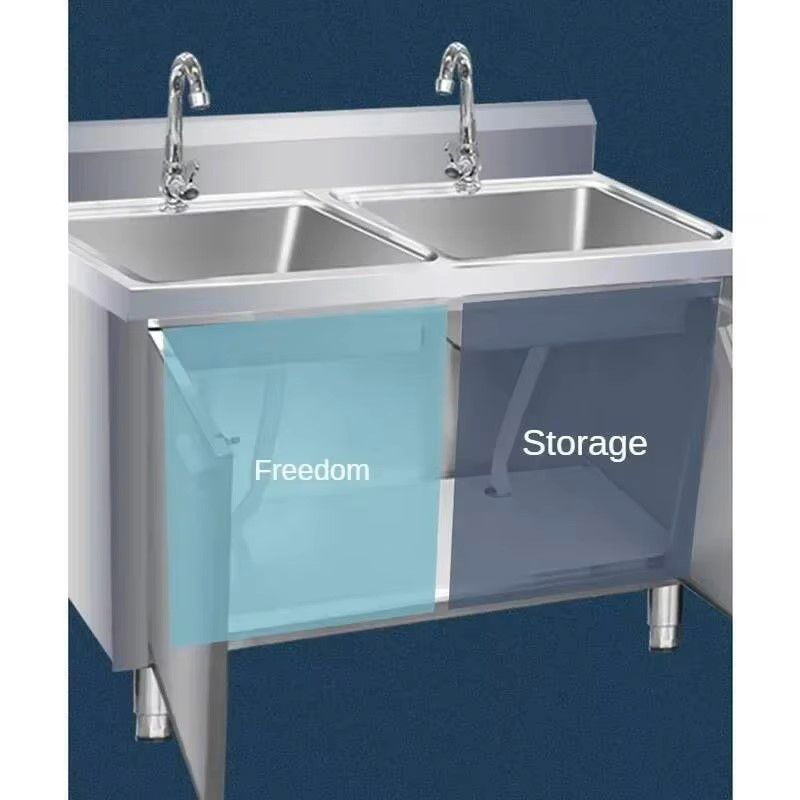 Kommerzielle Küchenspülen aus  – Commercial Kitchen Double Sink Bewertung und Preis