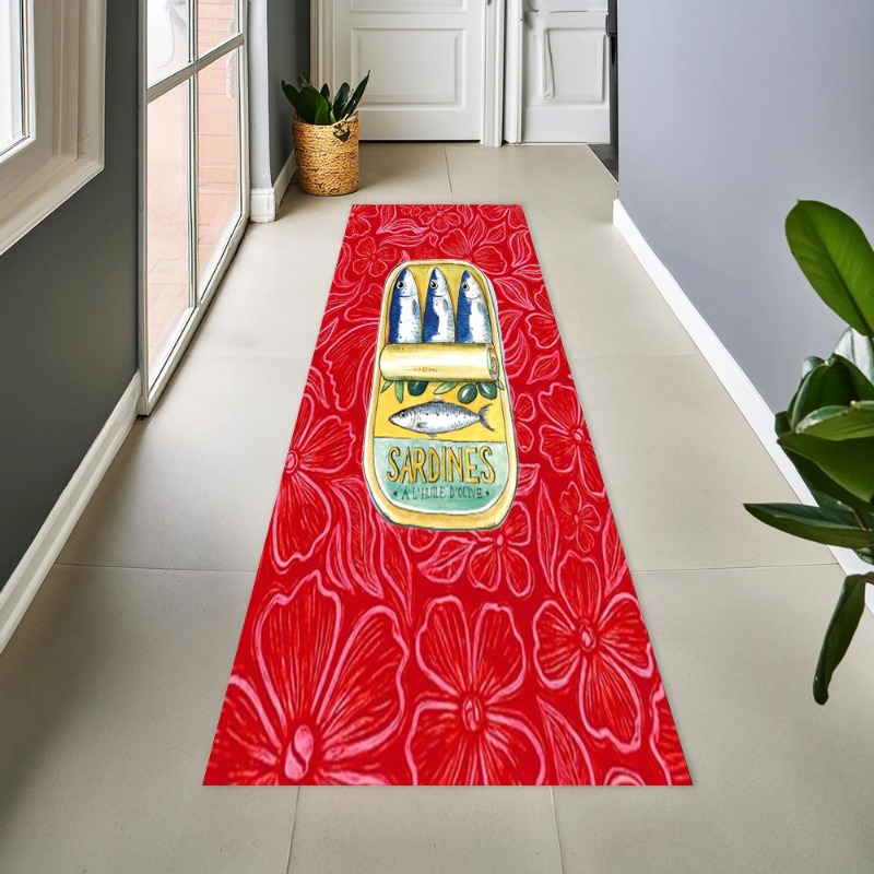 Retro-Teppich mit Sardinenmoti – Commercial Kitchen Non Slip Flooring Bewertung und Preis