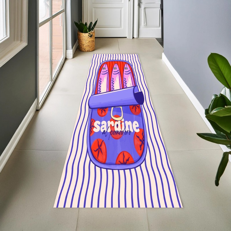 Retro-Teppich mit Sardinenmoti – Commercial Kitchen Non Slip Flooring Bewertung und Preis