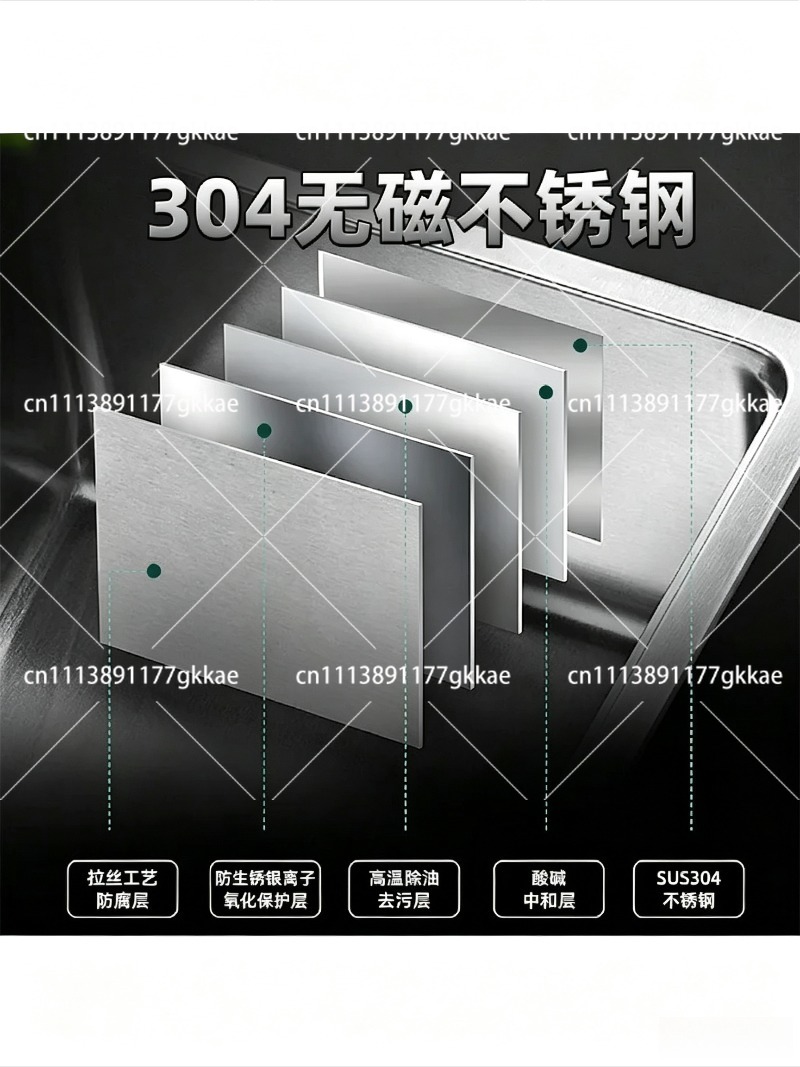 Verstärkte 304 Edelstahl-Küche – Commercial Kitchen Double Sink Bewertung und Preis
