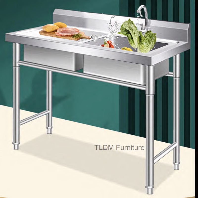 Küchenspülen für den Außenbere – Commercial Kitchen Double Sink Bewertung und Preis