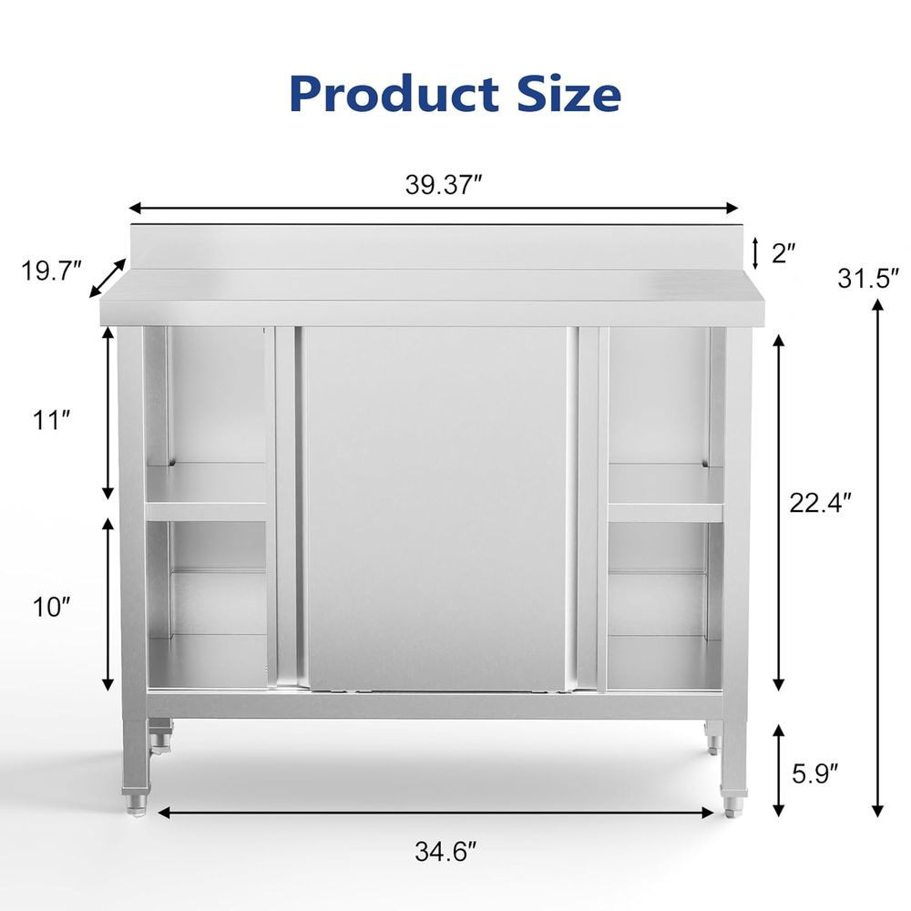 Edelstahl-Arbeitstisch mit Sch – Commercial Kitchen Backsplash Bewertung und Preis