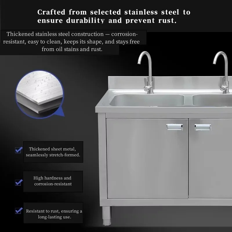 Gewerblicher Edelstahl-Spülens – Commercial Kitchen Double Sink Bewertung und Preis