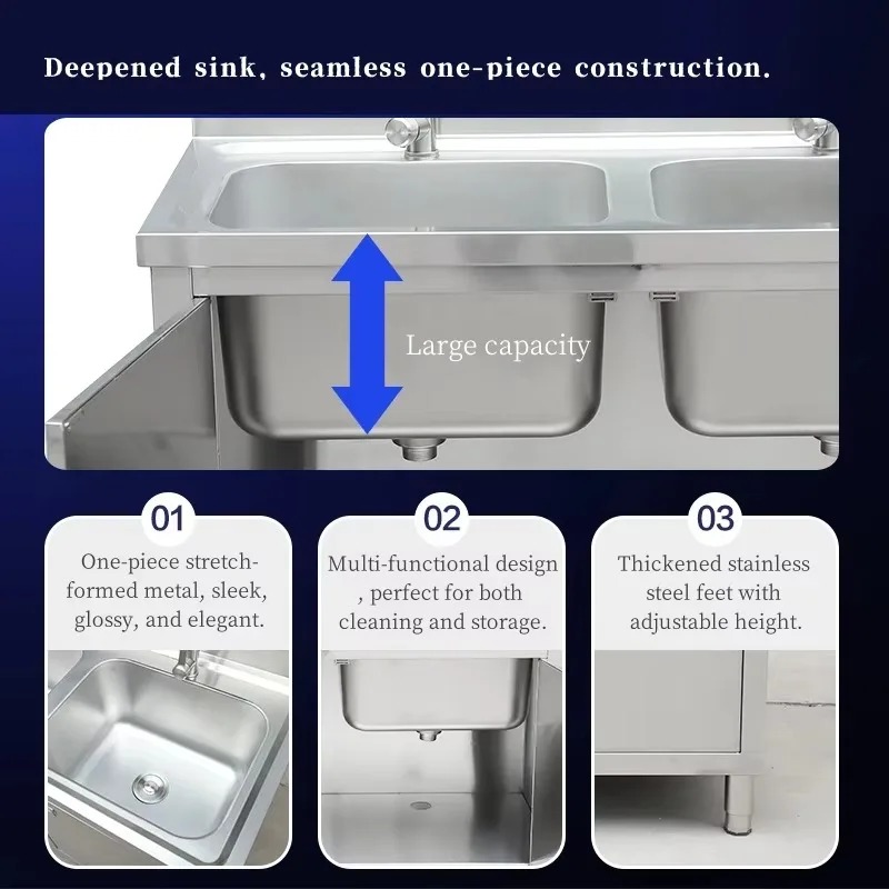 Gewerblicher Edelstahl-Spülens – Commercial Kitchen Double Sink Bewertung und Preis