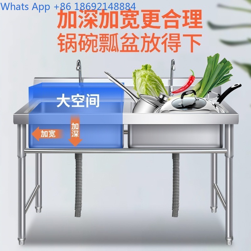 Kommerzielles Waschbecken aus  – Commercial Kitchen Double Sink Bewertung und Preis