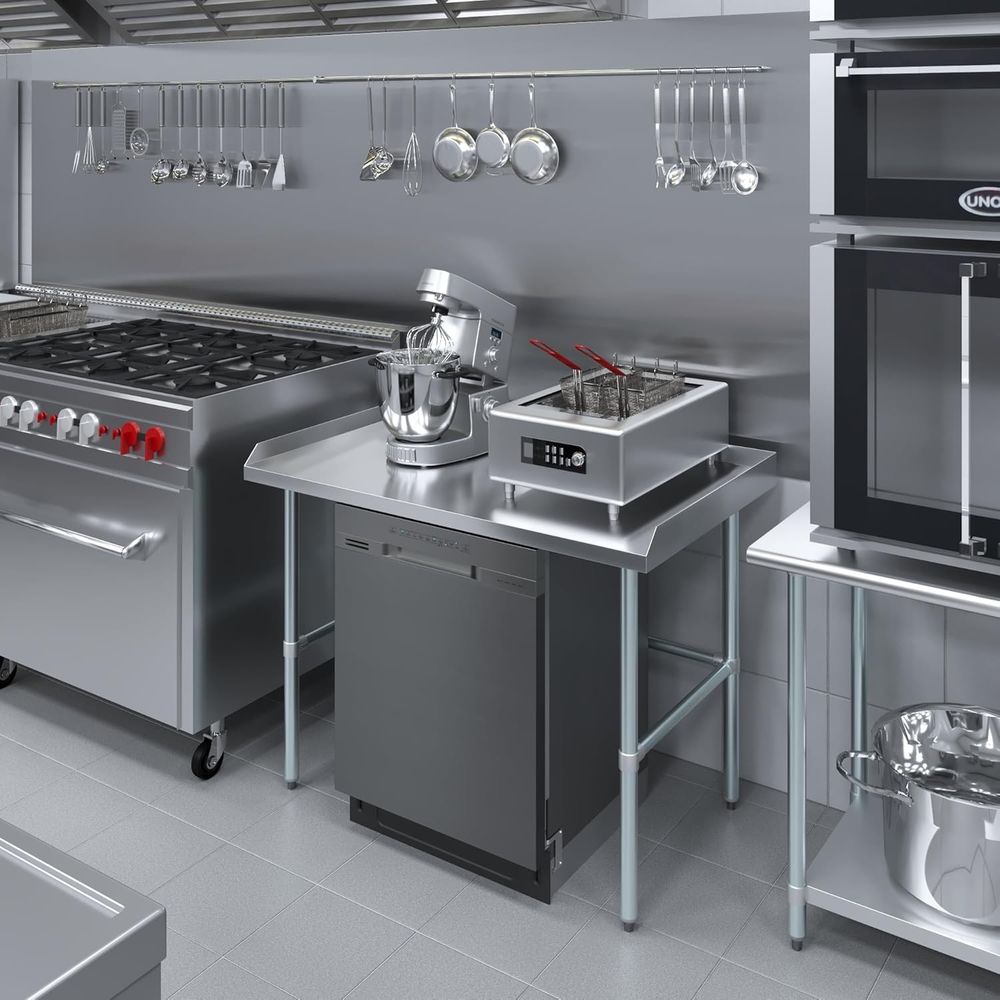 Kommerzieller Arbeitstisch mit – Commercial Kitchen Backsplash Bewertung und Preis
